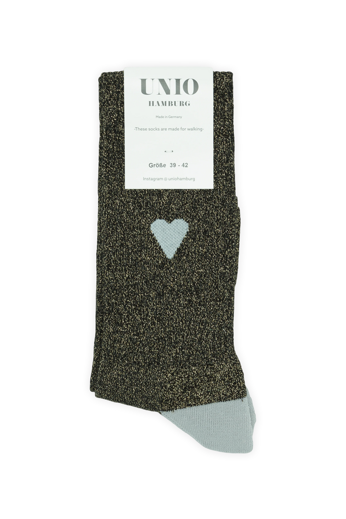 UNIO Hamburg Socken Love Anthra Black