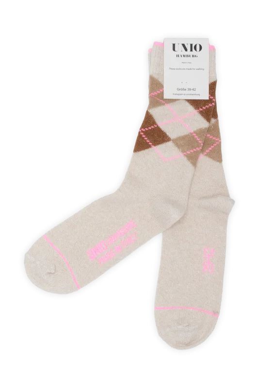 UNIO Hamburg Socken Argy Glitzi Beige