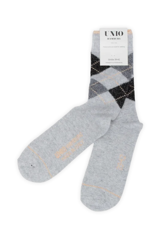 UNIO Hamburg Socken Argy Glitzi Hellgrau