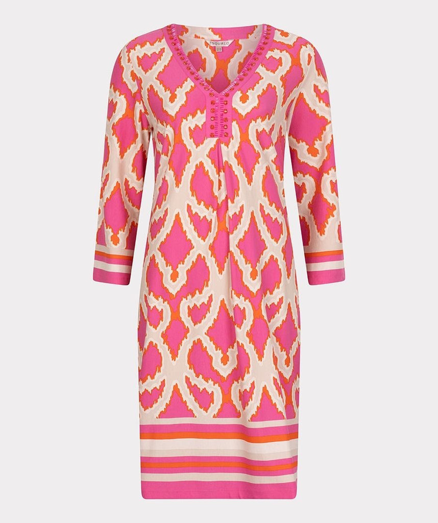 Esqualo Dress 3/4 Slve Beads Disco Spark