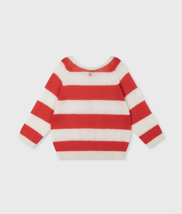 10 Days Amsterdam Sweater Thin Knit Stripes Red