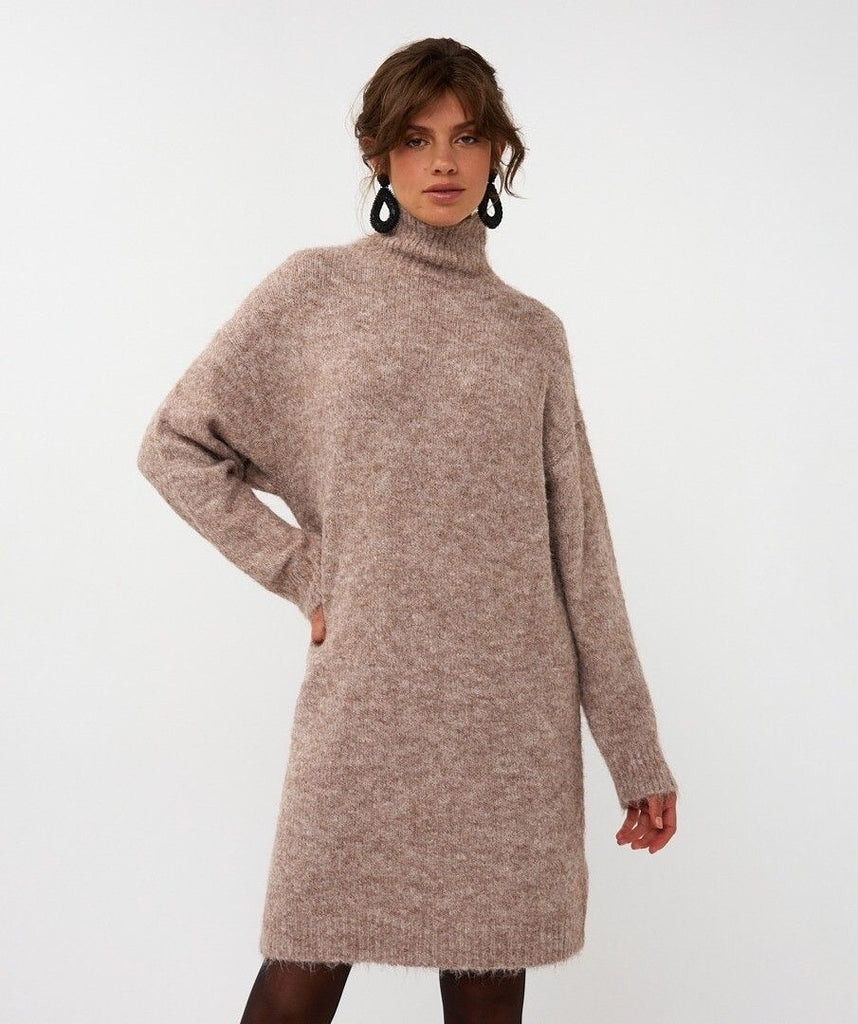 Esqualo Dress Melange Hairy Col