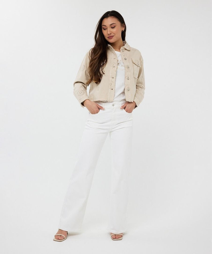 Esqualo Jacket Embroidery Flower
