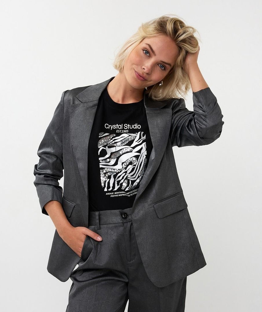 Esqualo Blazer Shimmer Crinkle