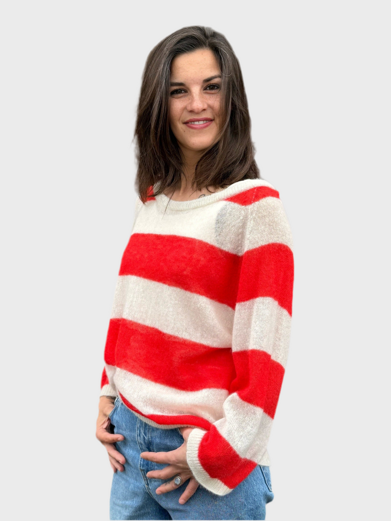 10 Days Amsterdam Sweater Thin Knit Stripes