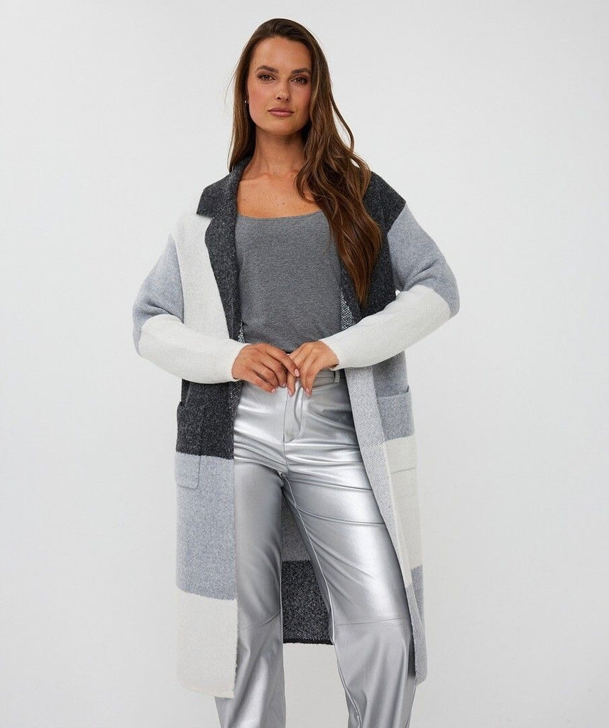 Esqualo Cardigan Long Blocks