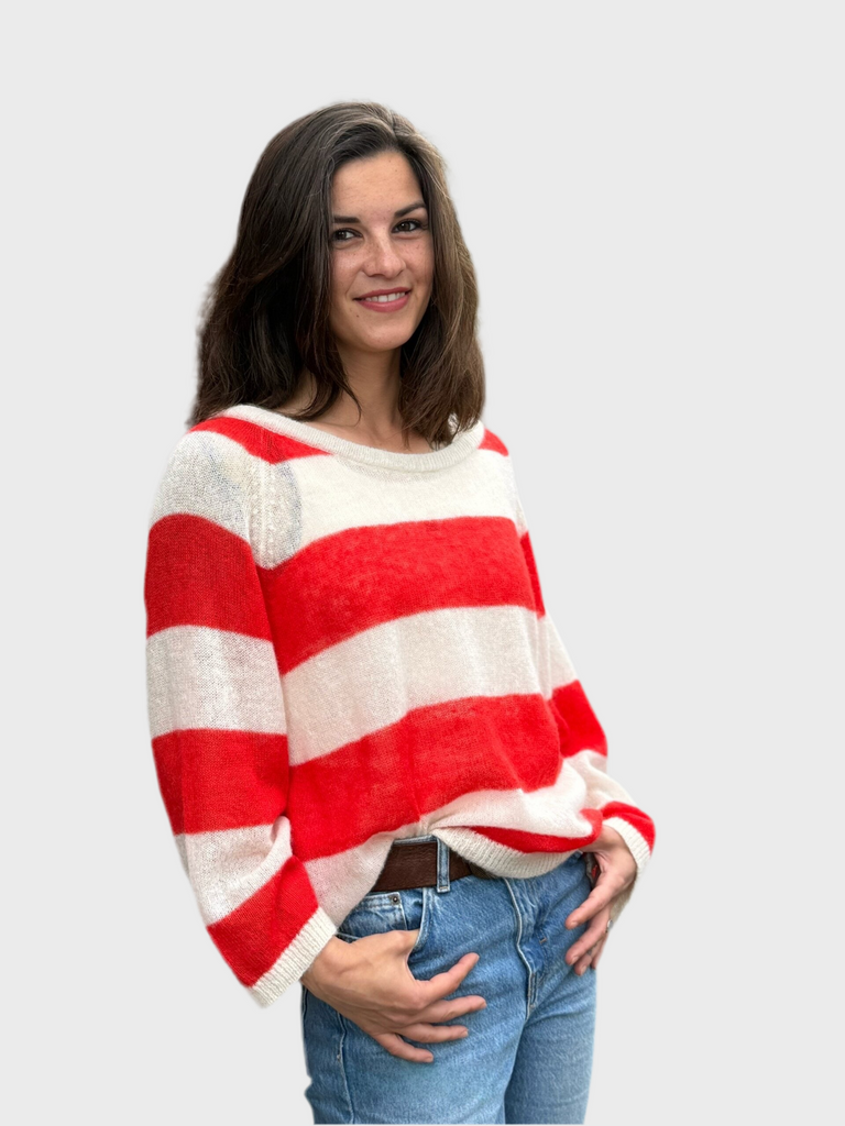 10 Days Amsterdam Sweater Thin Knit Stripes