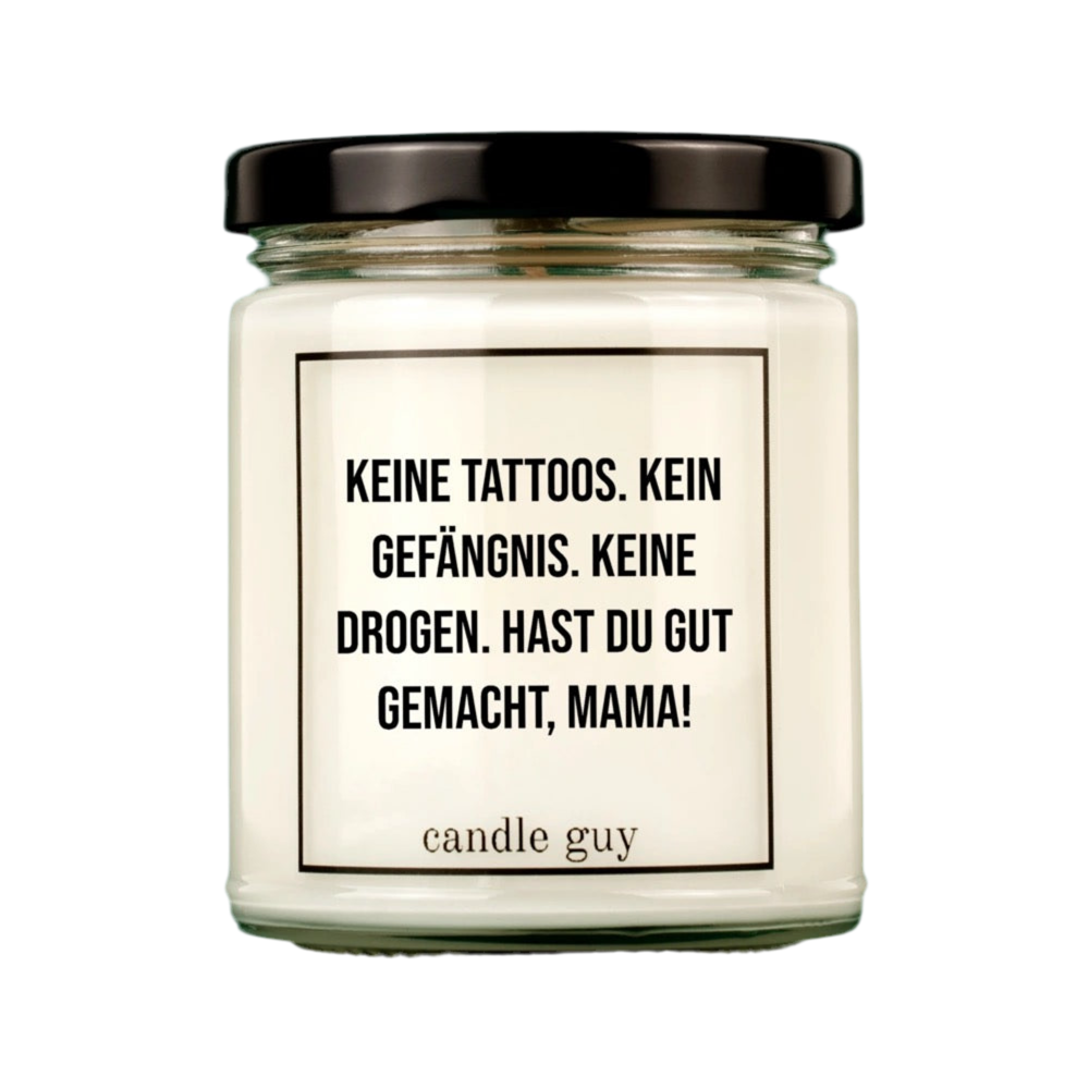 Candle Guy scented candle in a glass