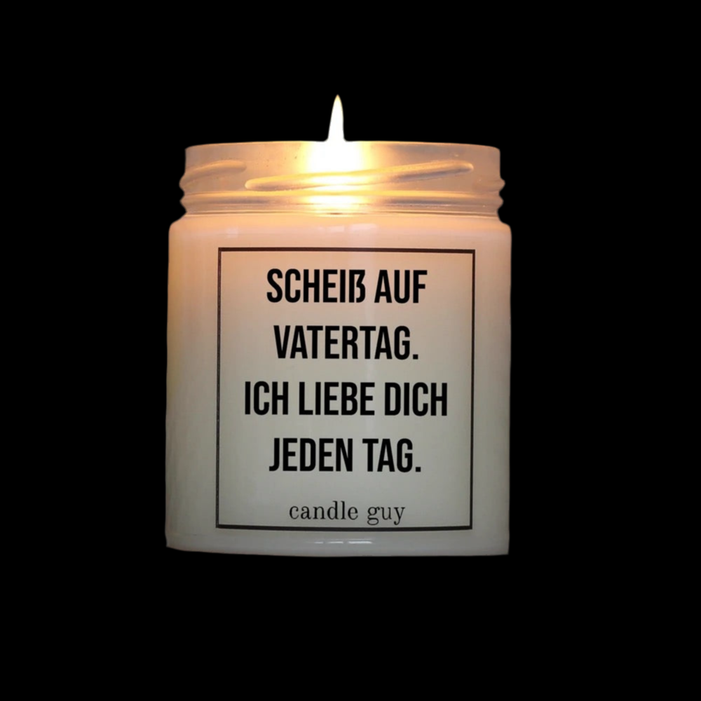 Candle Guy scented candle in a glass