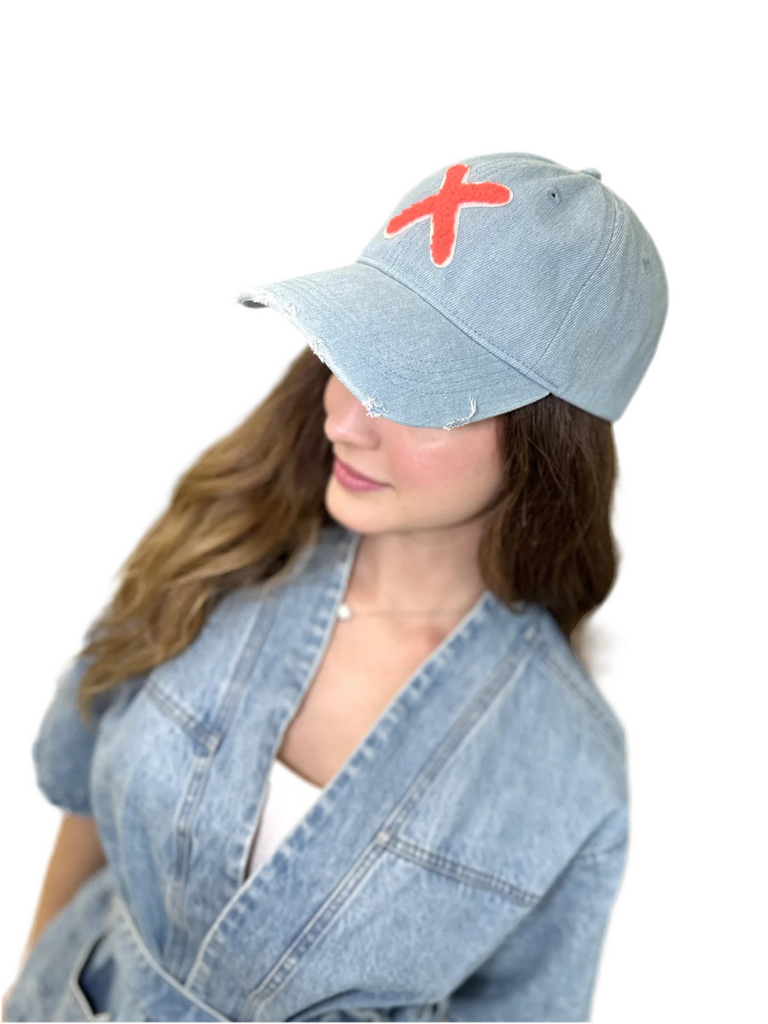 UNIO Hamburg Cap Kobe X Light Denim - Strong Orange