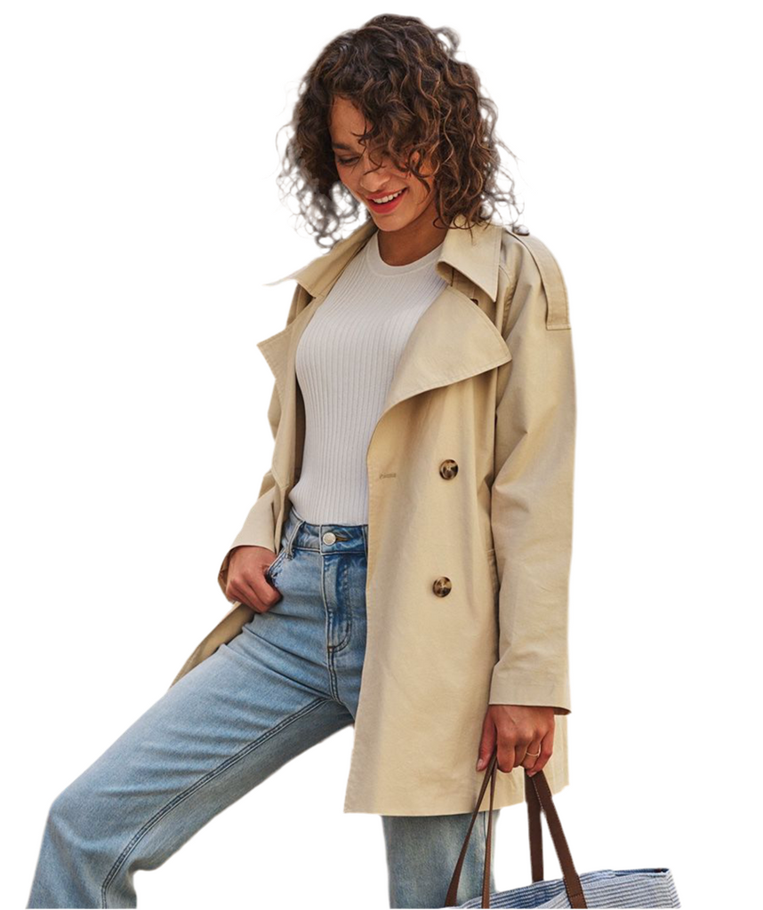 Esqualo Coat Short Trenchcoat
