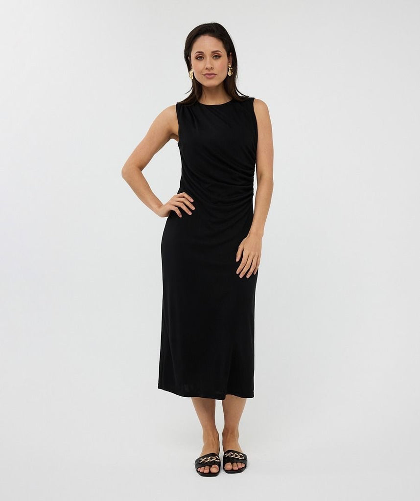 Esqualo Dress Long Gathering