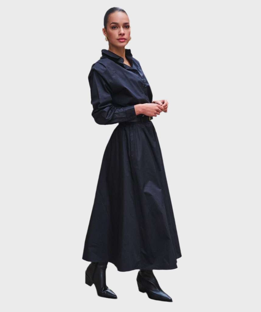 Esqualo Skirt Long Poplin Pockets