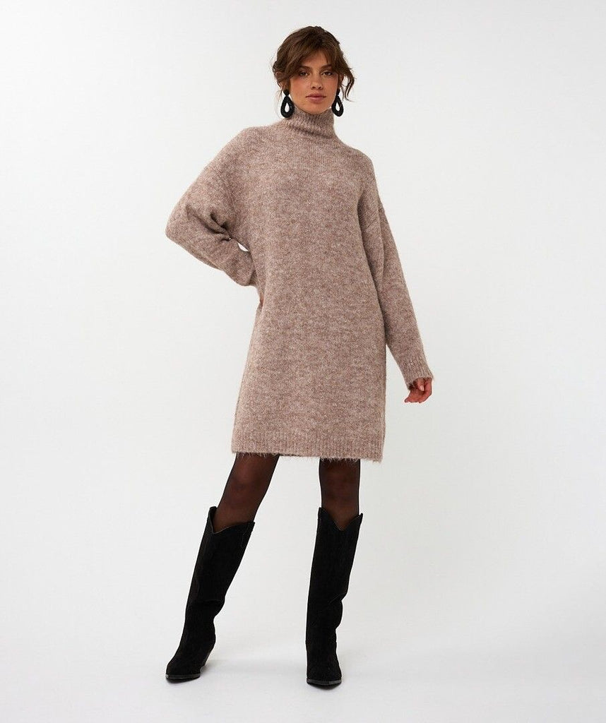 Esqualo Dress Melange Hairy Col