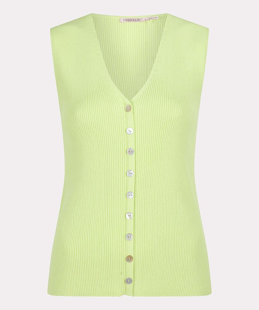 Esqualo Top V-Neck Buttons