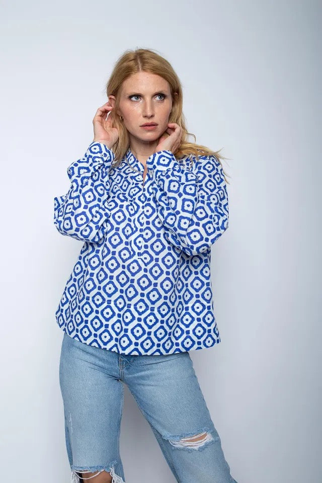 Emily van den Bergh Bluse White Batik