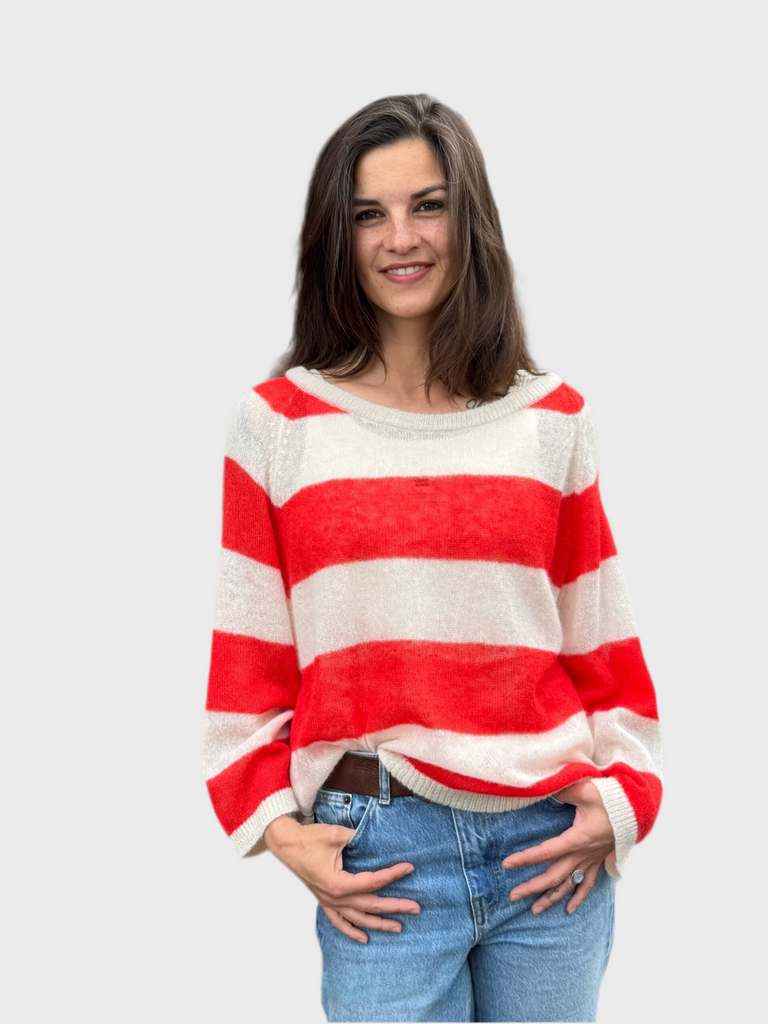 10 Days Amsterdam Sweater Thin Knit Stripes