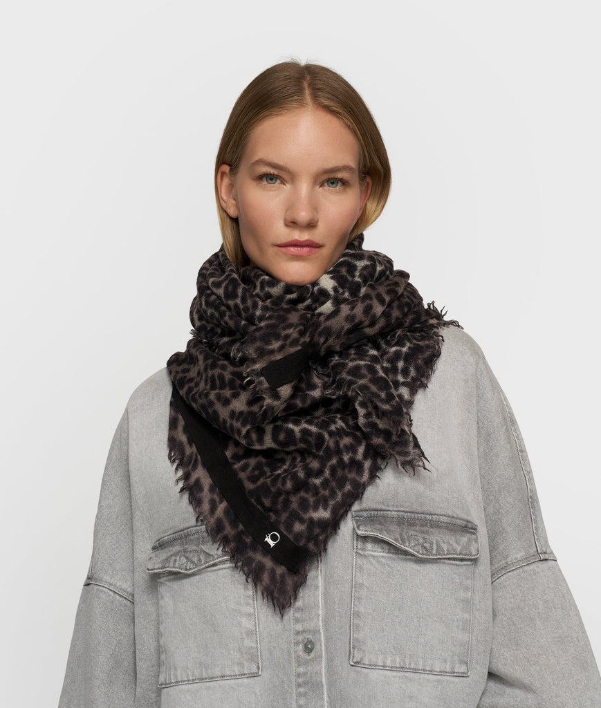 10 Days Amsterdam Wool Scarf Leopard