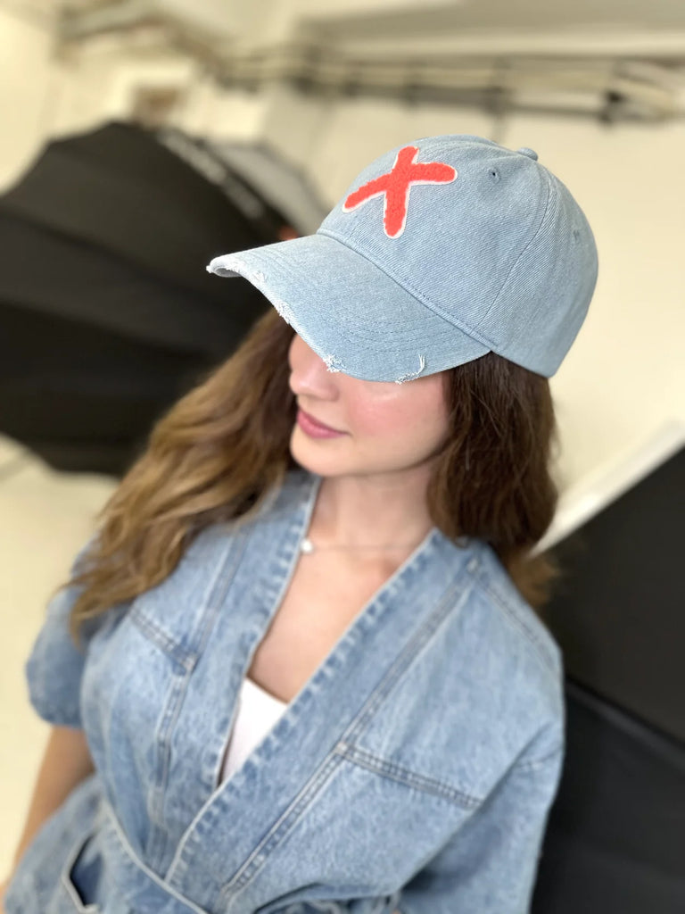 UNIO Hamburg Cap Kobe X Light Denim - Strong Orange