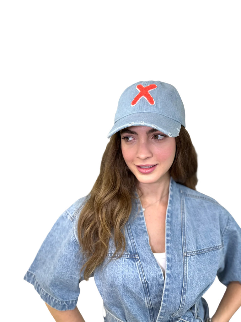 UNIO Hamburg Cap Kobe X Light Denim - Strong Orange