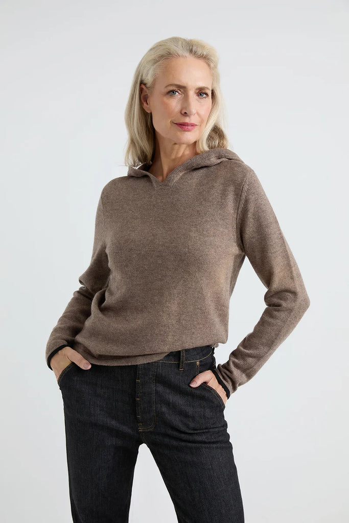 Josephine & Co Allard Hoodie Mocca Stripe