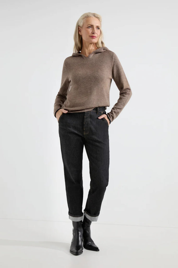 Josephine & Co Allard Hoodie Mocca Stripe