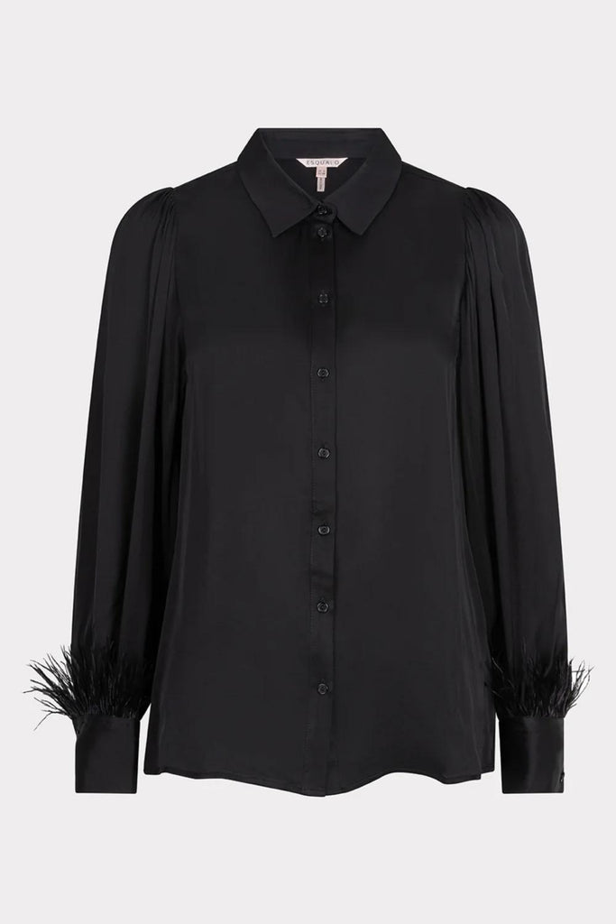 Esqualo Blouse Basic Satin Feathers