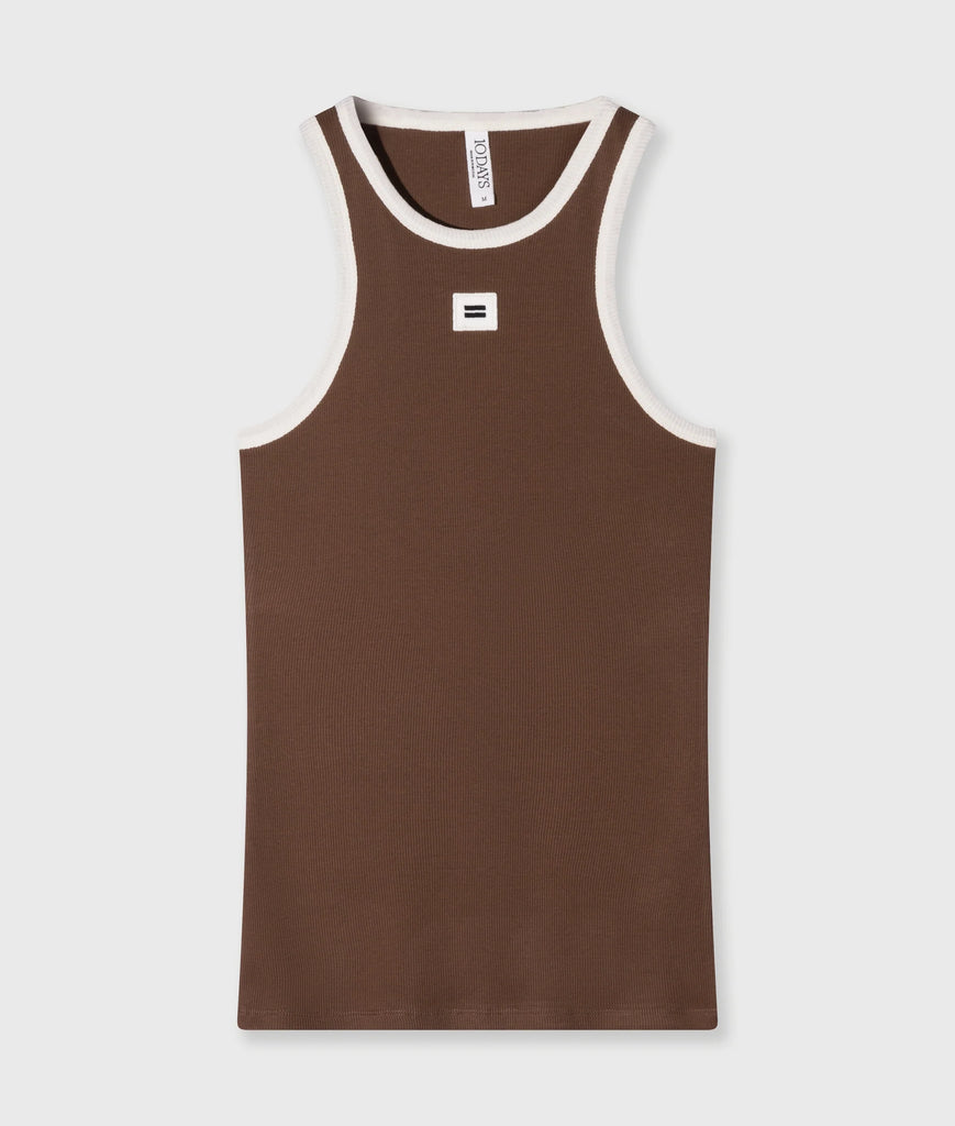 10 Days Amsterdam Tank Top Rib Contrast