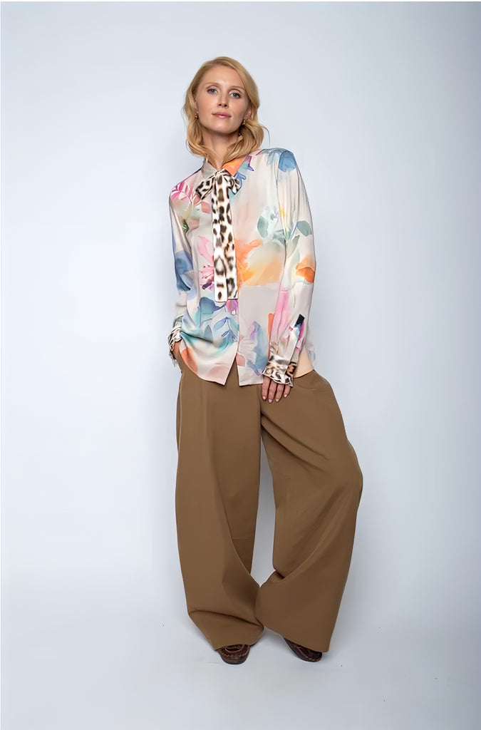 Emily van den Bergh Bluse Multi Aquarell Flower