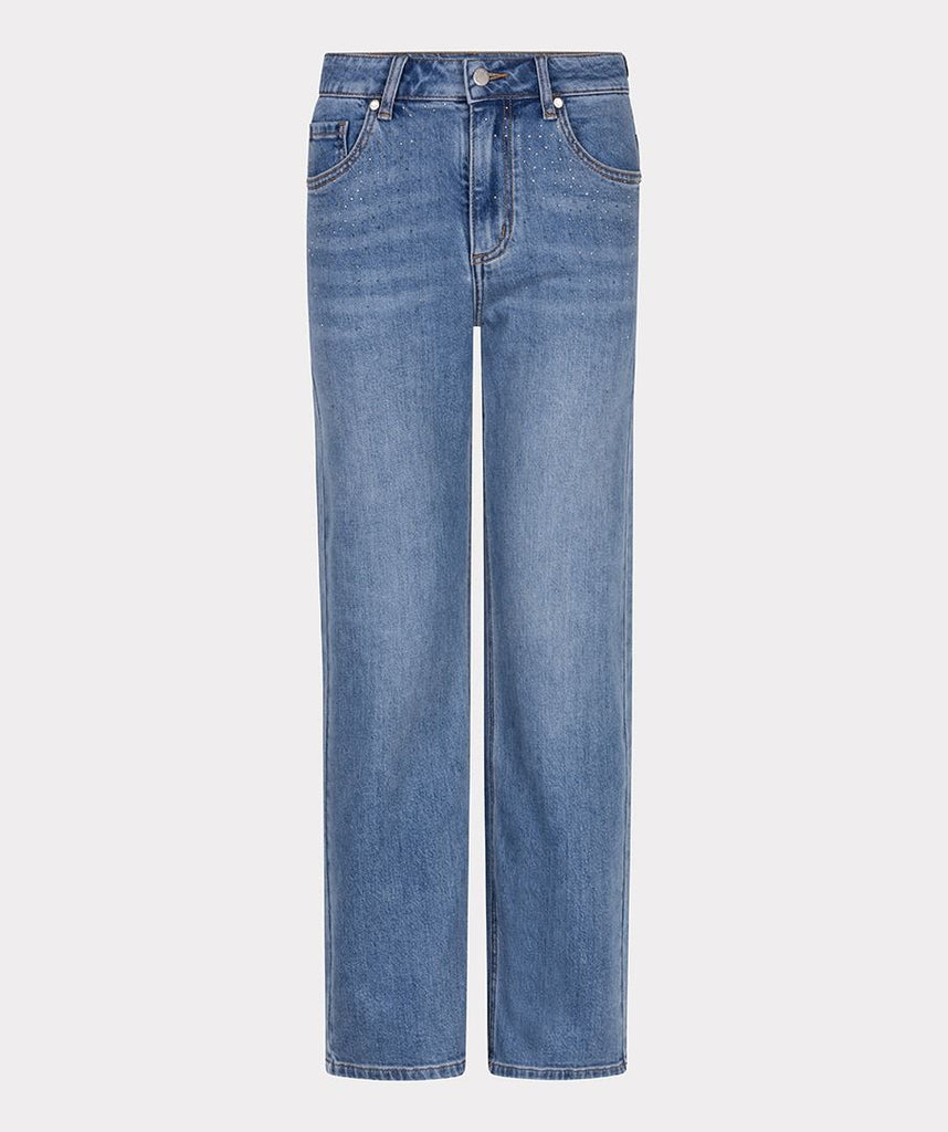 Esqualo Trousers Straight Embellished Jeans