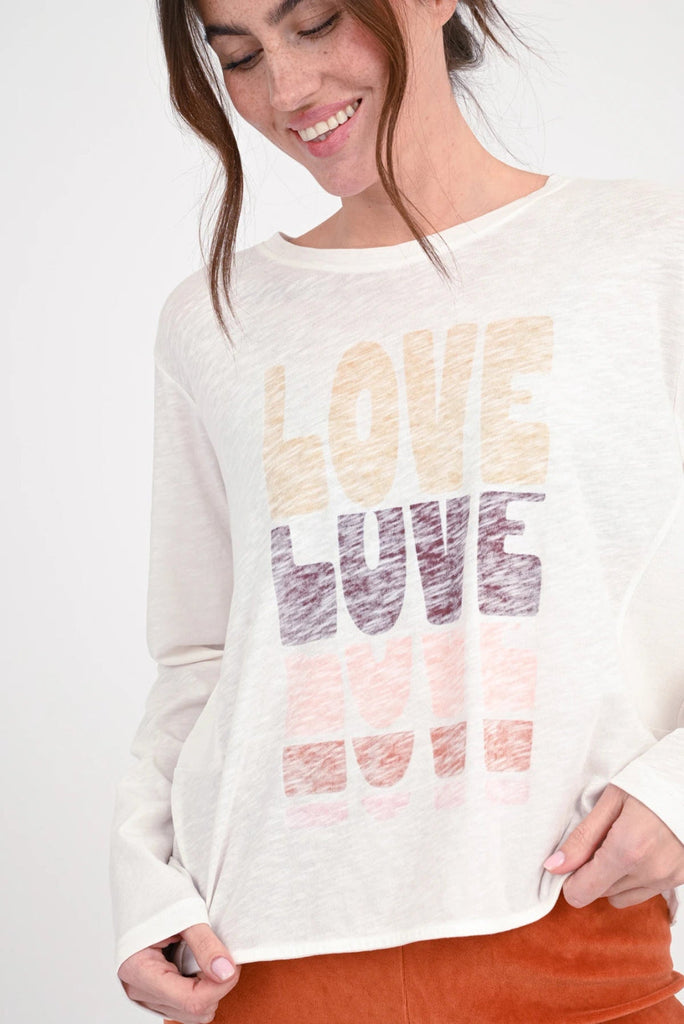 Love Joy Victory Langarmshirt Mit Statement-Druck Lovo