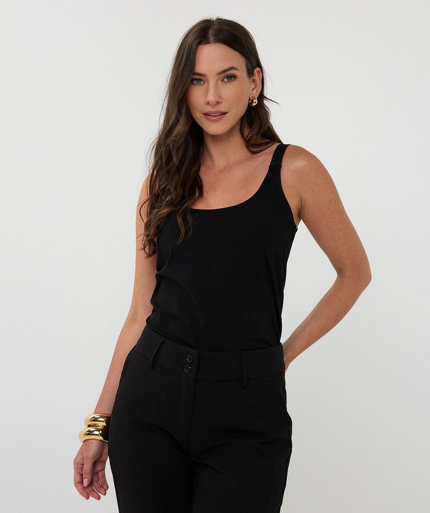 Esqualo Singlet Lurex Straps