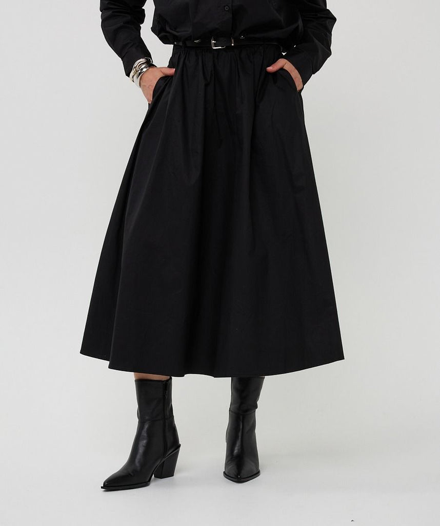 Esqualo Skirt Long Poplin Pockets