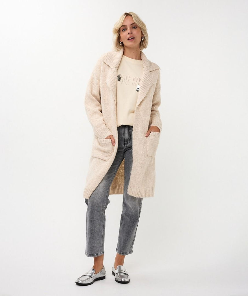 Esqualo Cardigan Ribbed Collar