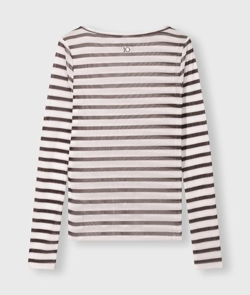 10 Days Amsterdam Mesh Long Sleeves Stripes