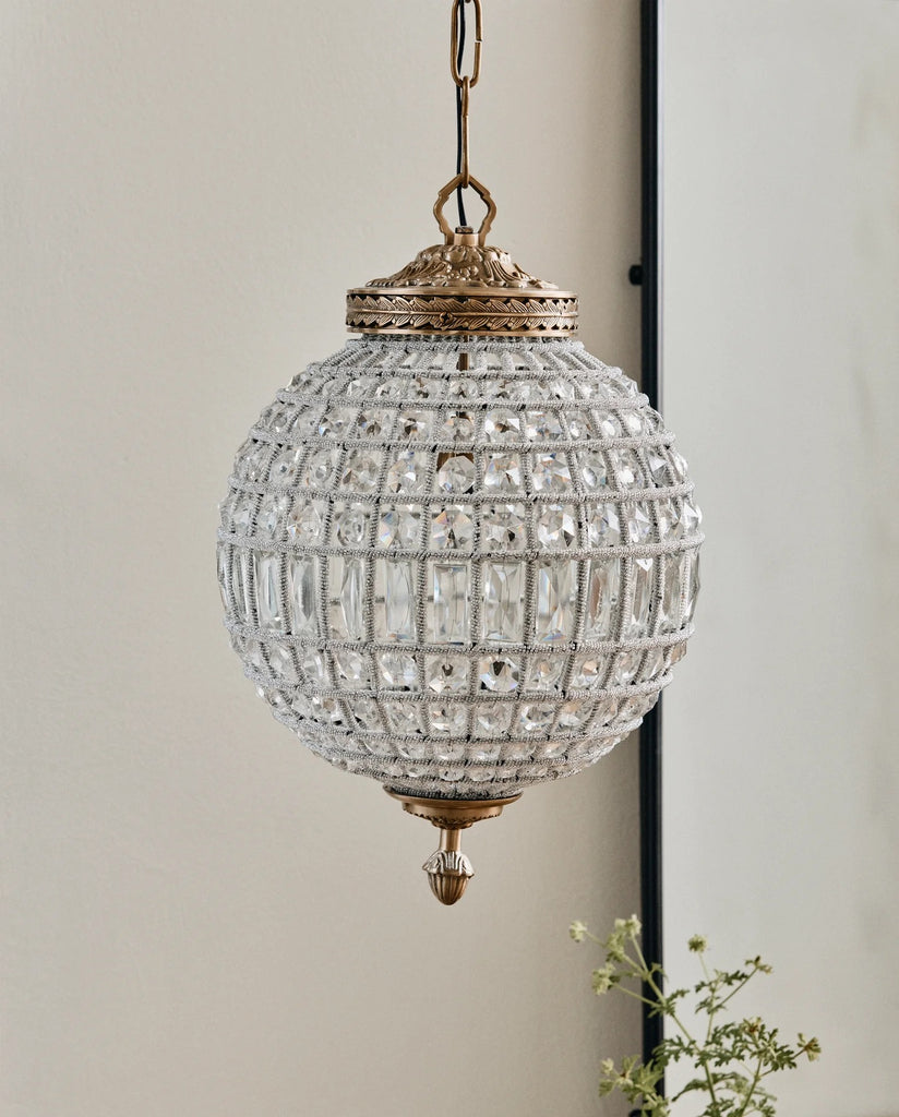 Kristalllampe Glasperlen