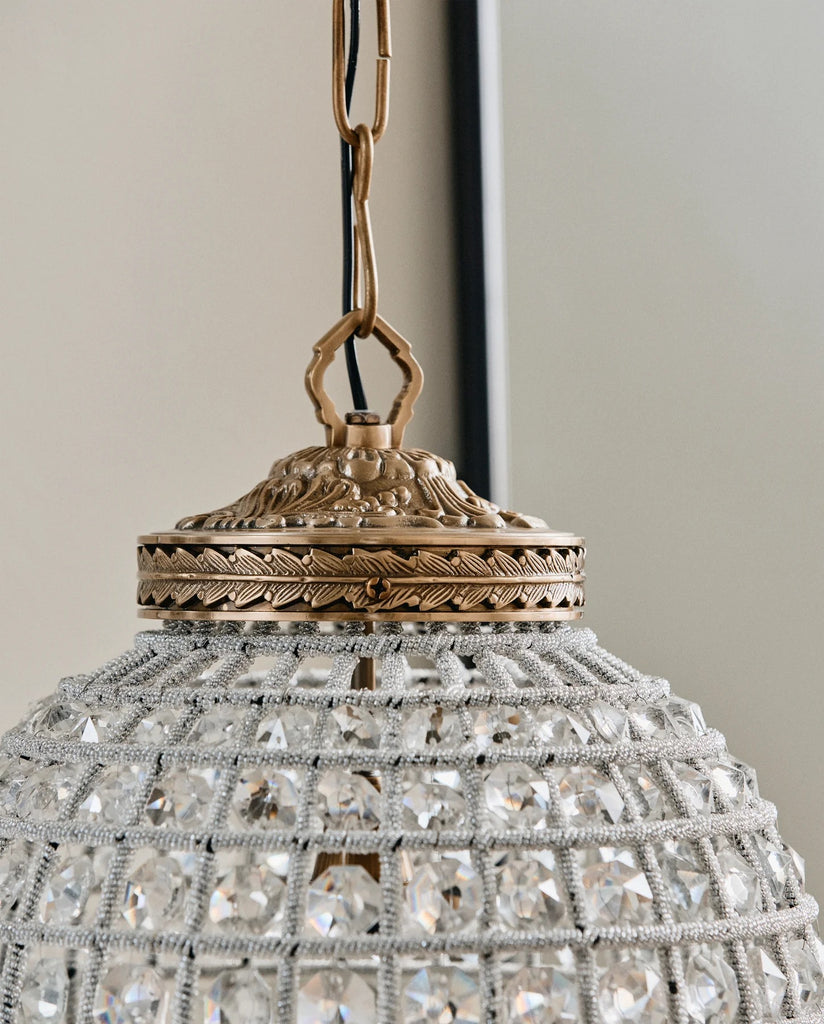 Kristalllampe Glasperlen