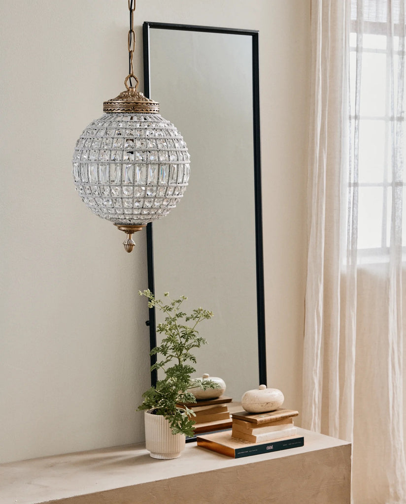 Kristalllampe Glasperlen