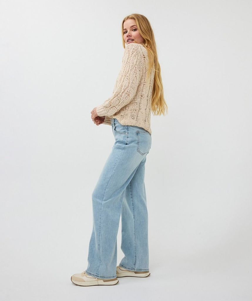 Esqualo Sweater Cable Tape Yarn Sand