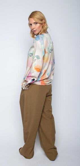 Emily van den Bergh Bluse Multi Aquarell Flower