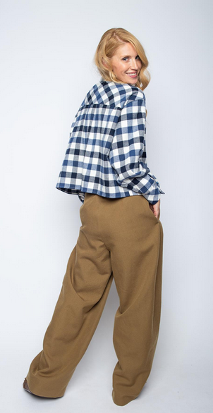Emily van den Bergh Hemd Navy White Check